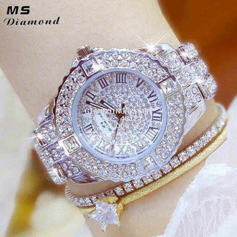 Đồng hồ nữ MS DIAMOND NATI Đính Đá Siêu Đẹp, Chống Nước, Tặng Hộp & Pin