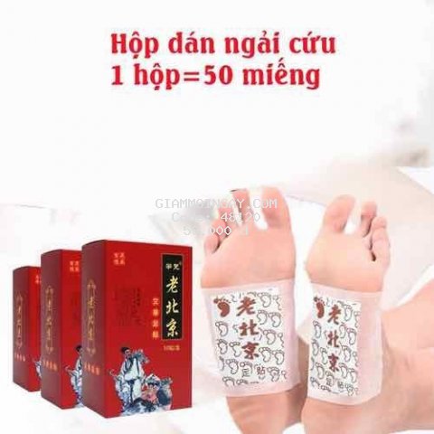 Hộp 50 Miếng Dán Thải Độc Cở Thể- Miếng dán Thải Độc Ngải Cứu Bắc Kinh