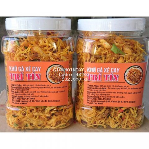 Khô gà lá chanh 1kg 2 hủ