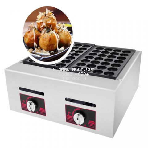 Máy làm bánh bạch tuộc đôi Takoyaki nhật bản 56 viên [BH 12 Tháng]