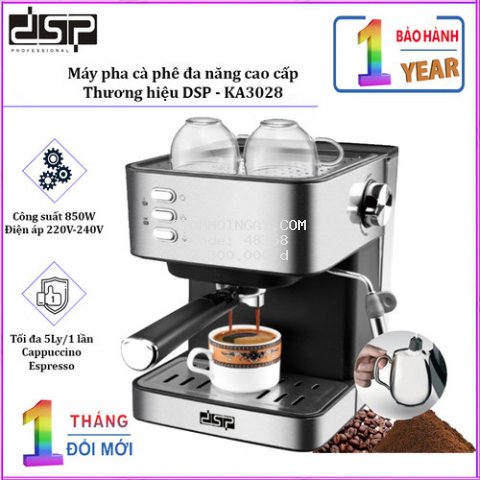 Máy pha cà phê đa năng cao cấp thương hiệu DSP - KA3028