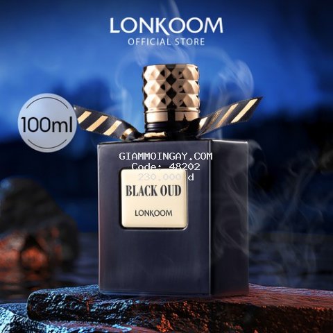 Nước hoa nam Black Oud Lonkoom EDT 100ML-hương thơm cuốn hút gợi cảm sang trọng lưu hương 9-12 giờ