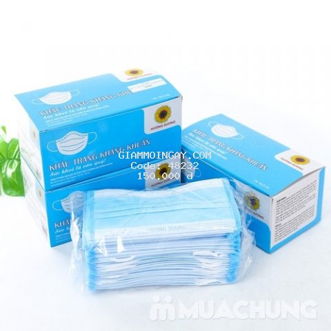 SET 5 hộp khẩu trang y tế Hướng Dương 3 lớp  ngừa vi khuẩn - Hộp 50 Chiếc