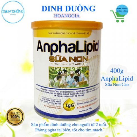Sữa Anphalipid Sữa Non Halan Milk 400gr - Tăng sức đề kháng, chống loãng xương, giảm mệt mỏi