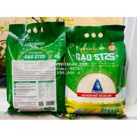 Vinaseed Gạo ST25 - ngon nhất thế giới - túi 5kg