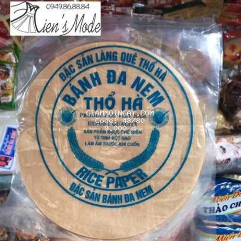 1 tập bánh đa nem màu nâu Thổ Hà 23cm 18 lá