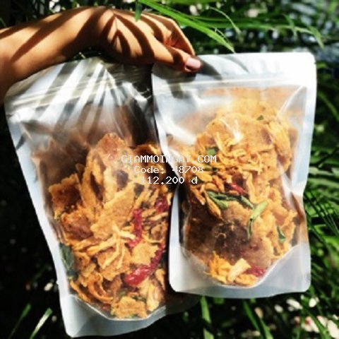 1kg CƠM CHÁY LẮC KHÔ GÀ (đóng 2 túi zip 500g)