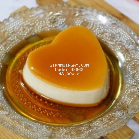 BỘ 50 HỘP LÀM BÁNH FLAN RAU CÂU SỮA CHUA HÌNH TRÁI TIM 7.5 CM KÈM NẮP ĐẬY