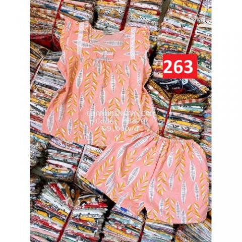 Bộ lụa hàn đùi dễ thương - 40 đến 58kg - ẢNH THẬT - CHO XEM HÀNG