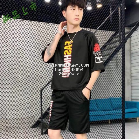 Bộ quần áo thun tập gym-thời trang