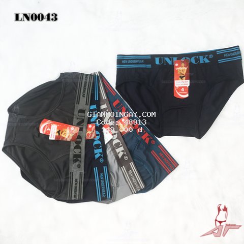 Combo 05 quần lót nam cao cấp UNLOCK - Bản lớn 4cm - Thun lạnh 4 chiều - LN0043x5 