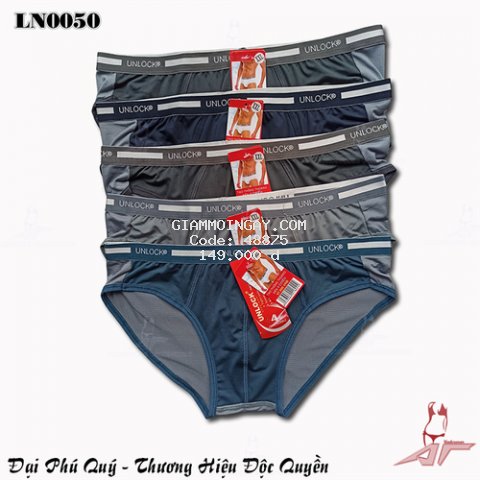Combo 05 quần lót nam cao cấp UNLOCK - Thông hơi thoáng khí - Thun lạnh 4 chiều - LN0051x5