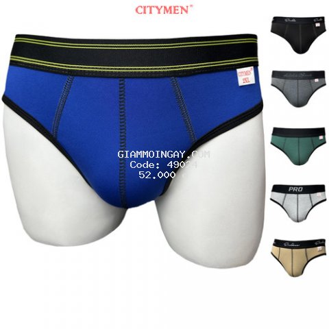 Combo 5 Quần Lót Nam Tam Giác Vải Cotton Co Dãn 2 Chiều Hiệu CITYMEN, Màu Ngẫu Nhiên - CTSD-MULTI2C