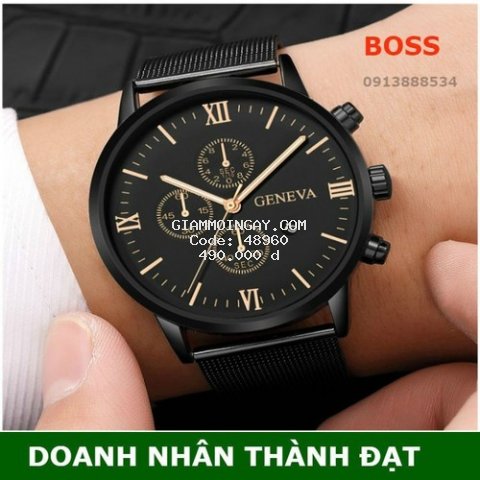 Đồng hồ doanh nhân cao cấp GENEVA V1 Dây Titanium Siêu Bền