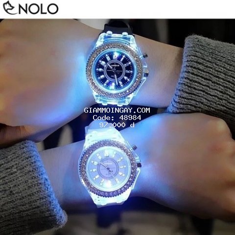 Đồng Hồ Kim Dây Cao Su Led Phát Sáng Cực Đẹp