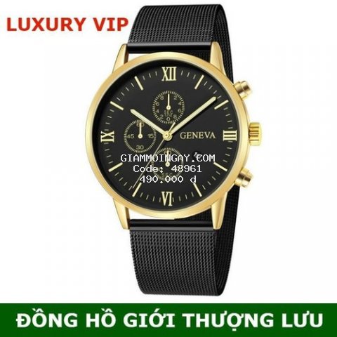 Đồng hồ nam cao cấp GENEVA V1 Dây Titanium Siêu Bền
