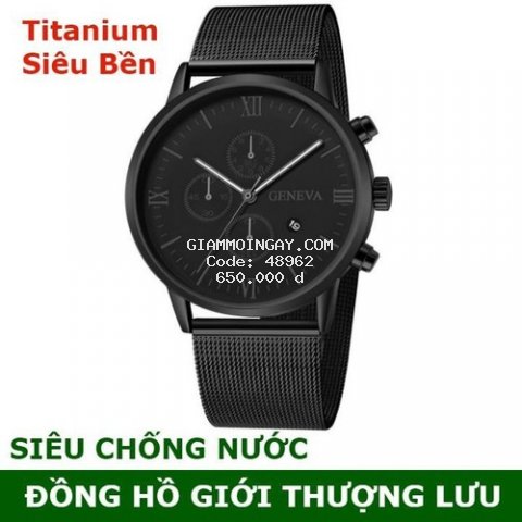 Đồng hồ nam cao cấp ông chủ GENEVA V1 Dây Titanium Siêu Bền