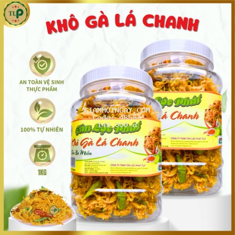 KHÔ GÀ LÁ CHANH TÂN LỘC PHÁT 1KG - COMBO 2 HŨ 500G