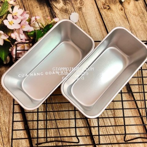Khuôn NHÔM ĐÚC NGUYÊN KHỐI A05 Chữ Nhật 10x20 Sâu 7cm. Dụng cụ làm BÁNH, các loại BÁNH NƯỚNG Bông Lan CHUYÊN NGHIỆP. Dễ dàng làm bánh THƠM NGON và HOÀN HẢO