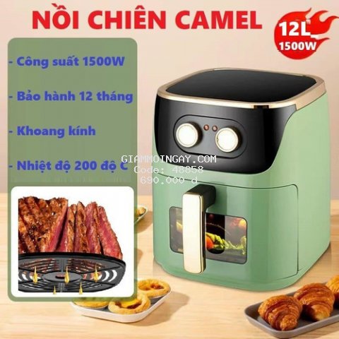 Nồi chiên không dầu Camel 12l - bảo hành 12 tháng
