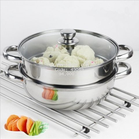 Nồi lẩu, nồi hấp 2 tầng đa năng