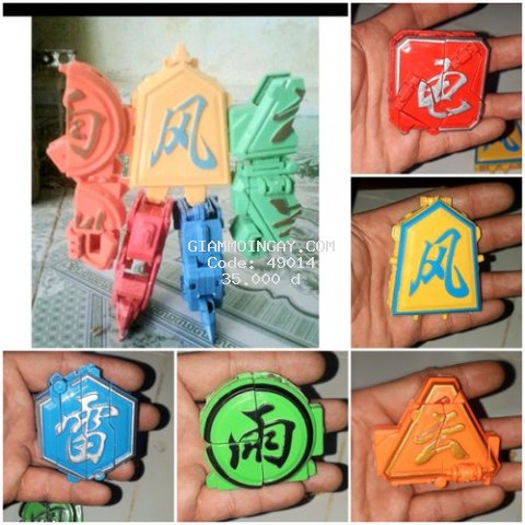 Sét 5 mô hình con vật hình chữ tàu bằng nhựa lắp ráp kết hợp thành siêu nhân gao rất đẹp